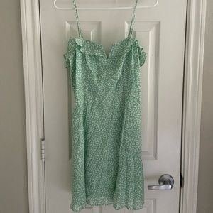 When She Smiles Mint Print Dress Medium